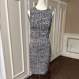Black and White Houndstooth Dress